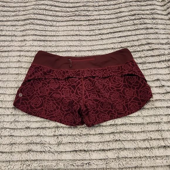 Lululemon Speed Short *4-way Stretch 2.5"Posey Red Grape Bordeaux Drama sz 8! - Picture 7 of 13